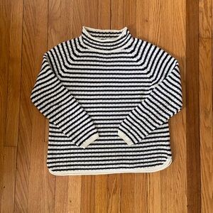 Vintage Cotton Roll Mockneck Knit Sweater